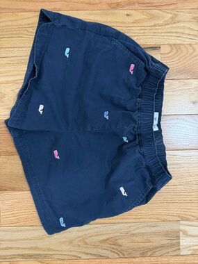 Vineyard Vines Navy Shorts with Multicolor Whale Embroidery